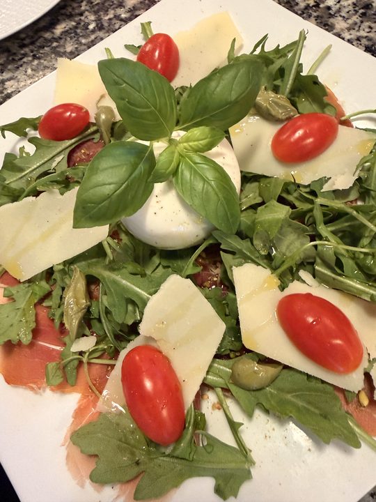 Carpaccio et burrata